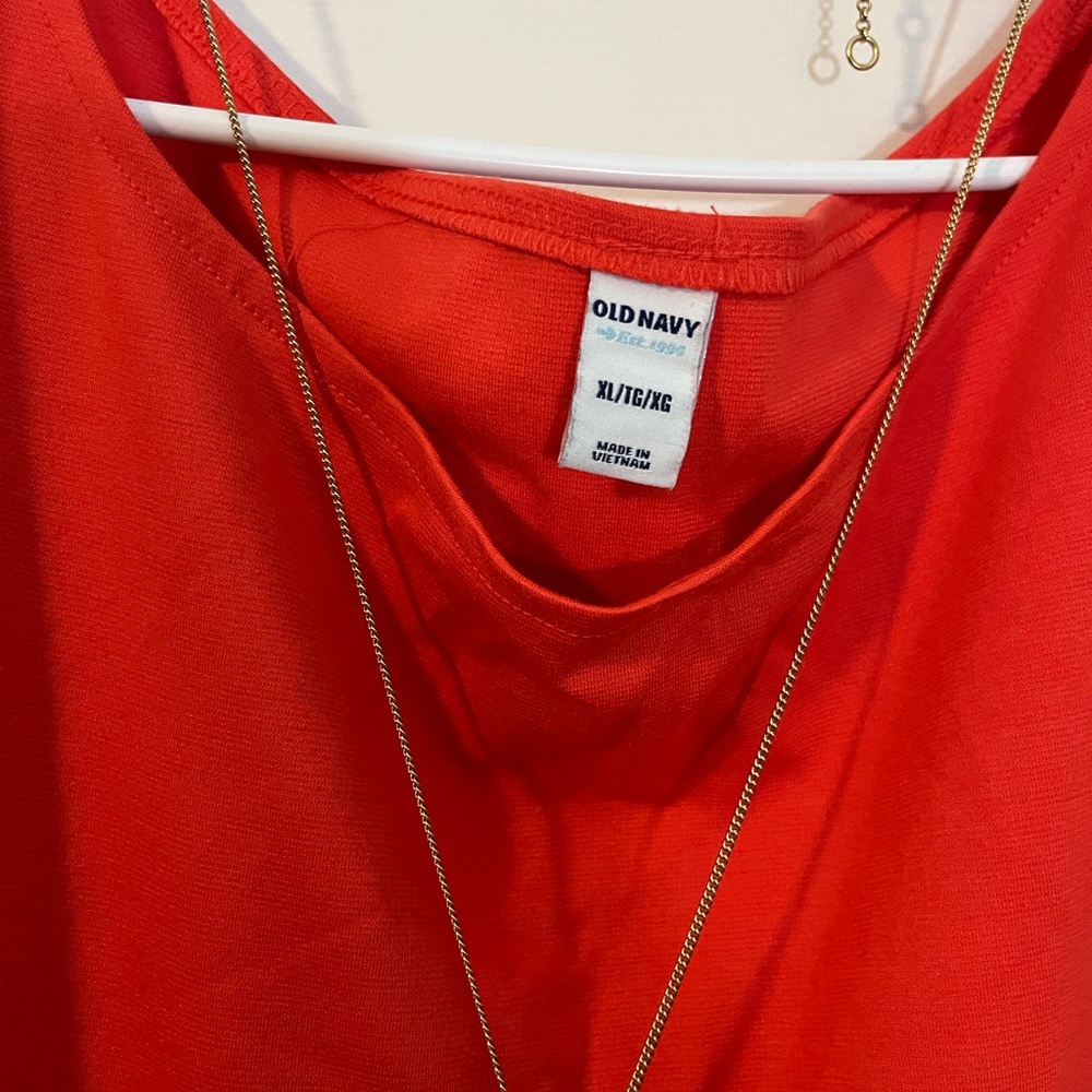 Old Navy Orange Dress Sz XL - Picture 3 of 6